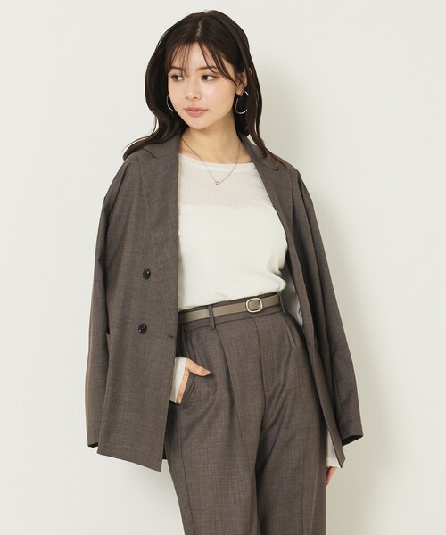 abahouse mavie（アバハウスマヴィ）の「【上下２点セットアップ】グレンチェックジャケット＆セミワイドパンツセット（セットアップ・レディース・ブラウン系その他/チャコールグレー・36/38/40）」の14枚目の写真
