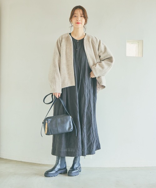 ノーカラーコクーンコート（ノーカラーコート）｜studio CLIP
