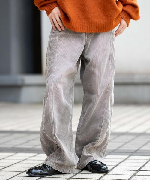 WEGO（ウィゴー）の「WEGO/【25年秋冬新作】イージー3Dバレルレッグコーデュロイパンツ（その他パンツ・メンズ・ブラウン/ダークブラウン/ブラック系その他・MEDIUM/LARGE）」の3枚目の写真