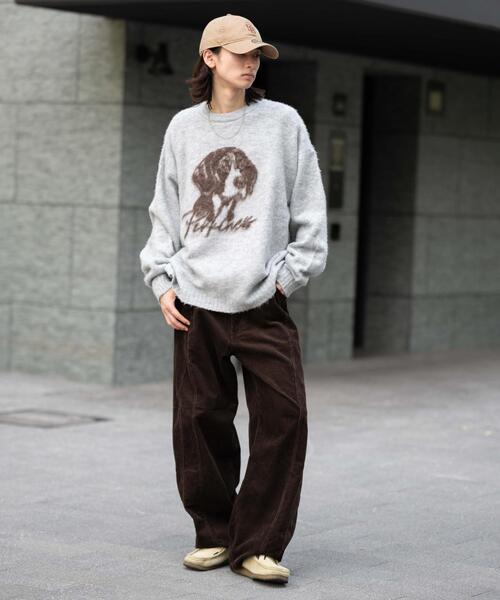 WEGO（ウィゴー）の「WEGO/【25年秋冬新作】イージー3Dバレルレッグコーデュロイパンツ（その他パンツ・メンズ・ブラウン/ダークブラウン/ブラック系その他・MEDIUM/LARGE）」の5枚目の写真