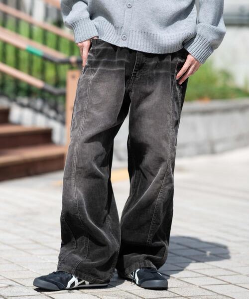 WEGO（ウィゴー）の「WEGO/【25年秋冬新作】イージー3Dバレルレッグコーデュロイパンツ（その他パンツ・メンズ・ブラウン/ダークブラウン/ブラック系その他・MEDIUM/LARGE）」の10枚目の写真