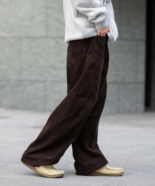 WEGO（ウィゴー）の「WEGO/【25年秋冬新作】イージー3Dバレルレッグコーデュロイパンツ（その他パンツ・メンズ・ブラウン/ダークブラウン/ブラック系その他・MEDIUM/LARGE）」の18枚目の写真