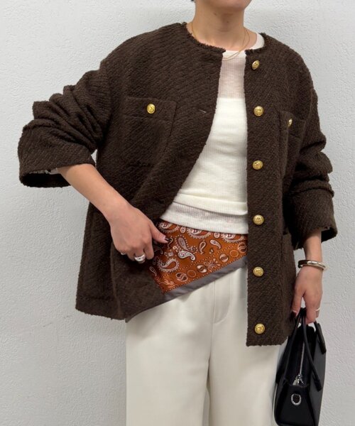 20周年限定】ツイードジャケット（ノーカラージャケット