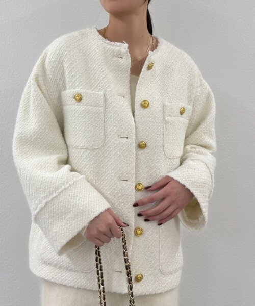 20周年限定】ツイードジャケット（ノーカラージャケット