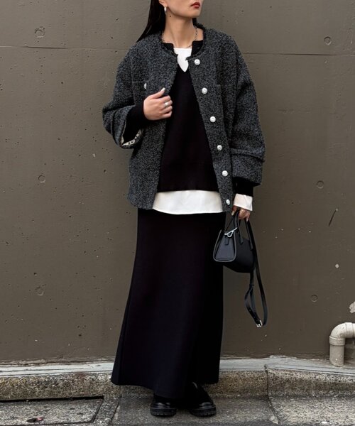 セール】【20周年限定】ツイードジャケット（ノーカラージャケット