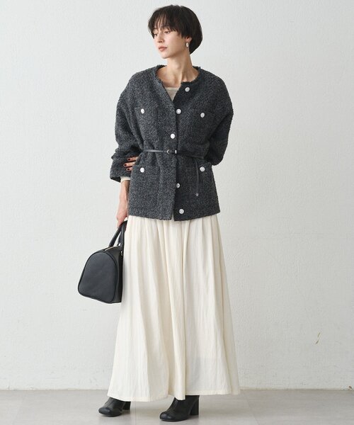 【新品】ラウンジドレス　「20周年限定」ツイードジャケット セール】【20周年限定】ツイードジャケット（ノーカラージャケット