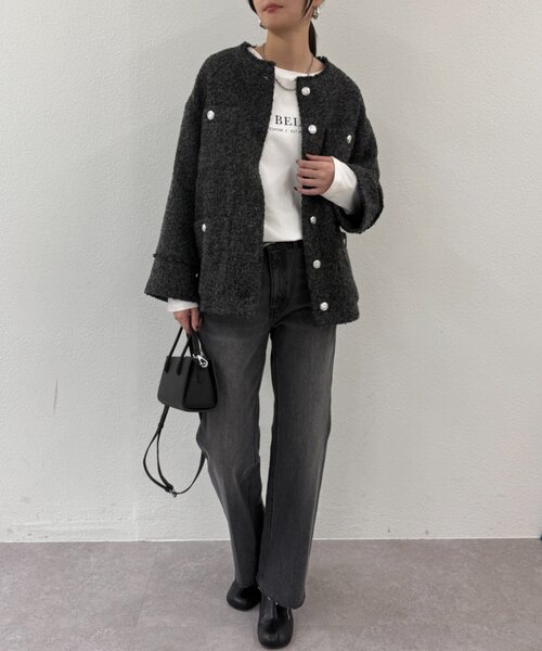 20周年限定】ツイードジャケット（ノーカラージャケット