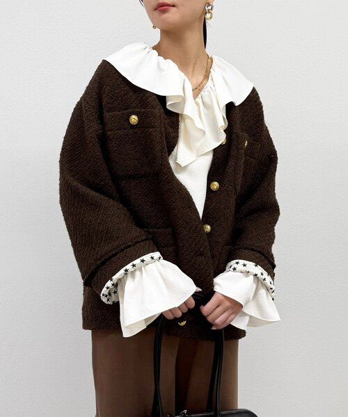 20周年限定】ツイードジャケット（ノーカラージャケット