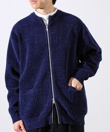 GLOSTER | 【チクチクしないニットシリーズ】モールダブルフェイス クルージップカーデ(カーディガン/ボレロ)