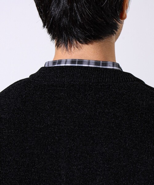 GLOSTER（グロスター）の「【チクチクしないニットシリーズ】モールダブルフェイス クルージップカーデ（カーディガン/ボレロ・メンズ・カーキ/ブラック/ネイビー・S/M/L）」の14枚目の写真