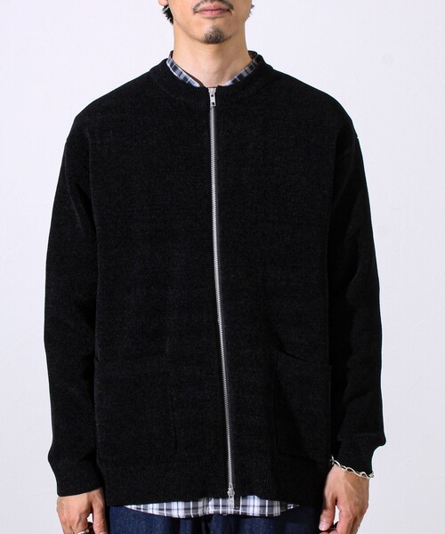 GLOSTER（グロスター）の「【チクチクしないニットシリーズ】モールダブルフェイス クルージップカーデ（カーディガン/ボレロ・メンズ・カーキ/ブラック/ネイビー・S/M/L）」の17枚目の写真