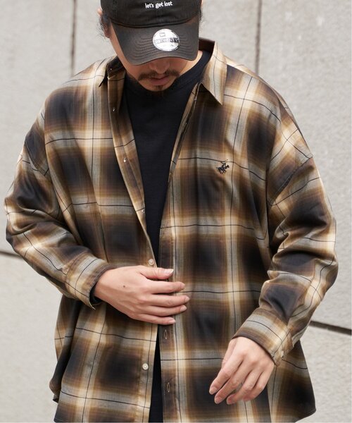 BEVERLY HILLS POLO CLUB（ビバリーヒルズポロクラブ）の「BEVERLY HILLS POLO CLUB TRルーズシルエットシャツ（シャツ/ブラウス・レディース・ブラック/サックスブルー/イエロー系/オレンジ系/グリーン系/グレー・M）」の5枚目の写真