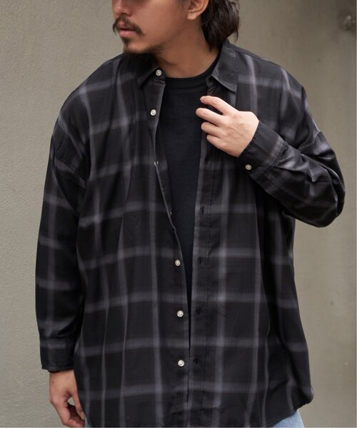 BEVERLY HILLS POLO CLUB（ビバリーヒルズポロクラブ）の「BEVERLY HILLS POLO CLUB TRルーズシルエットシャツ（シャツ/ブラウス・レディース・ブラック/サックスブルー/イエロー系/オレンジ系/グリーン系/グレー・M）」の7枚目の写真