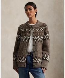 【ヨーロッパ古着❗️】ヨーロッパ直輸入イタリア製フェアアイル柄レトロニット高品質 Fantasie di settembre】Design Knit L相当 Made in ITALY “EURO