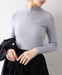 リブプチハイネックニット