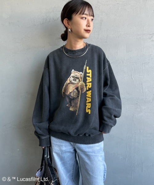 GOOD ROCK SPEED（グッドロックスピード）の「[GOOD ROCK SPEED/グッドロックスピード] 別注 / STAR WARS / EWOK / プリントスウェット / ディズニー（スウェット・レディース・チャコールグレー・M/XL/L）」の3枚目の写真