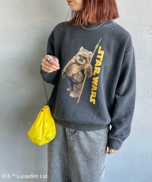 GOOD ROCK SPEED（グッドロックスピード）の「[GOOD ROCK SPEED/グッドロックスピード] 別注 / STAR WARS / EWOK / プリントスウェット / ディズニー（スウェット・レディース・チャコールグレー・M/XL/L）」の12枚目の写真