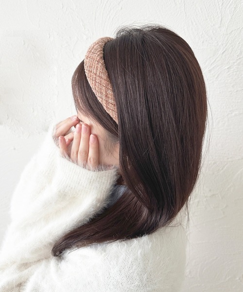 apres jour（アプレジュール）の「【apres jour×ARIAZ】ツイードカチューシャ（カチューシャ・レディース・ベージュ/オフホワイト/ブラック・FREE）」の3枚目の写真