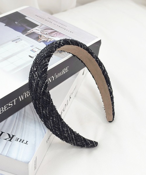 apres jour（アプレジュール）の「【apres jour×ARIAZ】ツイードカチューシャ（カチューシャ・レディース・ベージュ/オフホワイト/ブラック・FREE）」の2枚目の写真