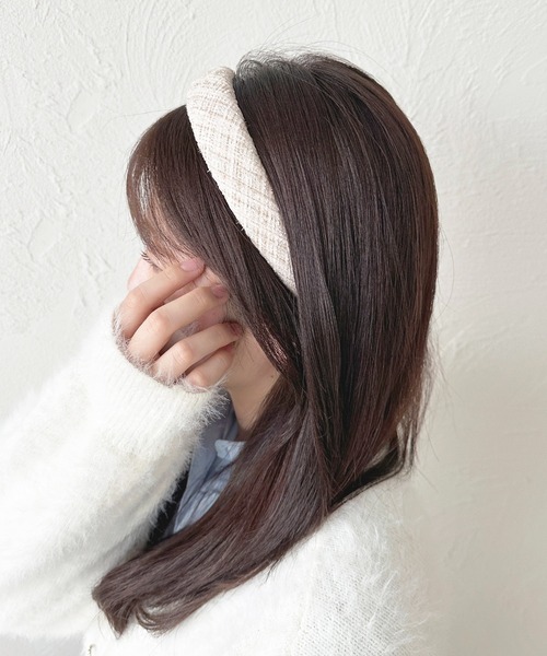 apres jour（アプレジュール）の「【apres jour×ARIAZ】ツイードカチューシャ（カチューシャ・レディース・ベージュ/オフホワイト/ブラック・FREE）」の7枚目の写真