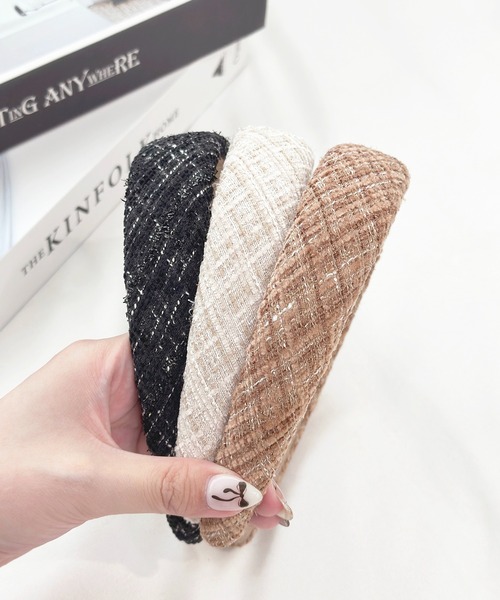 apres jour（アプレジュール）の「【apres jour×ARIAZ】ツイードカチューシャ（カチューシャ・レディース・ベージュ/オフホワイト/ブラック・FREE）」の5枚目の写真