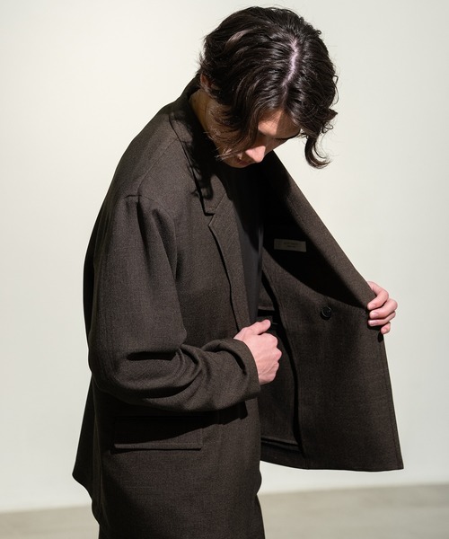 CITY TOKYO（シティトウキョウ）の「【CITY TOKYO/シティートーキョー】SUMMER TWEED ダブルブレザー（テーラードジャケット・メンズ・ブラウン・1/2）」の7枚目の写真