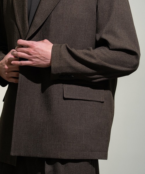 CITY TOKYO（シティトウキョウ）の「【CITY TOKYO/シティートーキョー】SUMMER TWEED ダブルブレザー（テーラードジャケット・メンズ・ブラウン・1/2）」の10枚目の写真