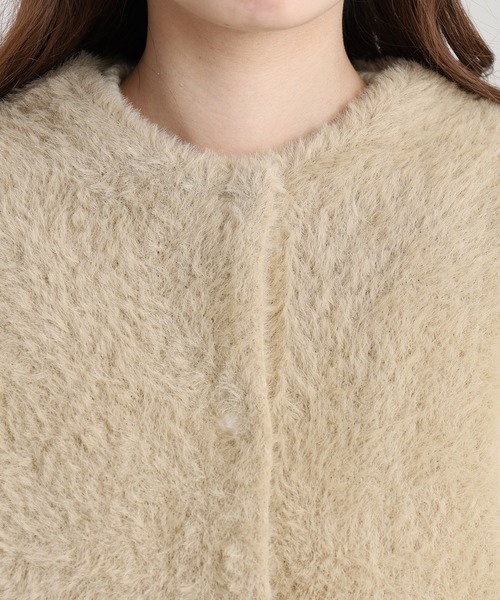 OMNES（オムネス）の「OMNES Supremo フェザーヤーンダブルフェイスニットカーディガン（カーディガン/ボレロ・レディース・グレー・FREE）」の17枚目の写真