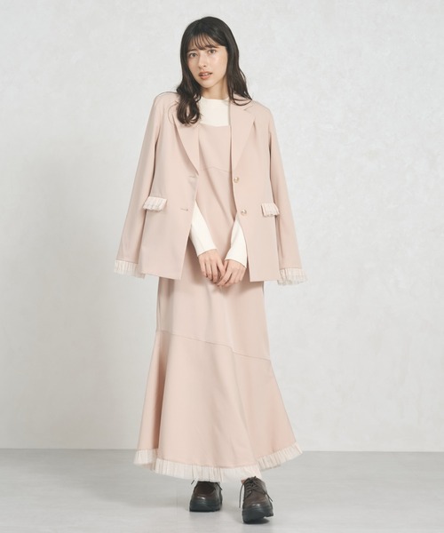 31 Sons de mode（トランテアン　ソン　ドゥ　モード）の「WEB限定アイテム チュールフリルジャケット（テーラードジャケット・レディース・ピンク/アイボリー/ブラウン系・ﾌﾘ-）」の14枚目の写真