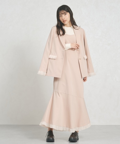 31 Sons de mode（トランテアン　ソン　ドゥ　モード）の「WEB限定アイテム チュールフリルジャケット（テーラードジャケット・レディース・ピンク/アイボリー/ブラウン系・ﾌﾘ-）」の15枚目の写真