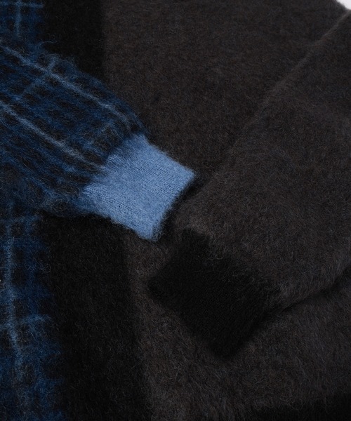 CULLNI（クルニ）の「CULLNI for DAKS LONDON Asymmetrical Mohair Shaggy Pullover Knit（ニット/セーター・メンズ・ブラック×ブラック/チャコール/チェック/ブラック×ベージュ・0/1/2）」の11枚目の写真