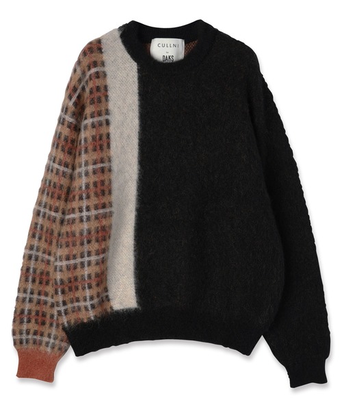 CULLNI（クルニ）の「CULLNI for DAKS LONDON Asymmetrical Mohair Shaggy Pullover Knit（ニット/セーター・メンズ・ブラック×ブラック/チャコール/チェック/ブラック×ベージュ・0/1/2）」の17枚目の写真
