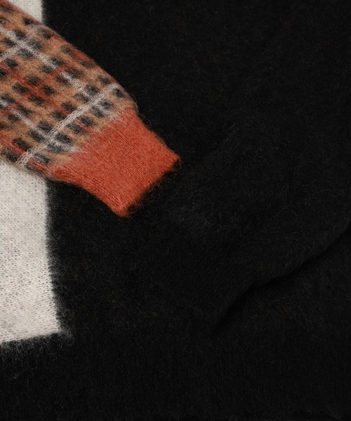 CULLNI（クルニ）の「CULLNI for DAKS LONDON Asymmetrical Mohair Shaggy Pullover Knit（ニット/セーター・メンズ・ブラック×ブラック/チャコール/チェック/ブラック×ベージュ・0/1/2）」の18枚目の写真