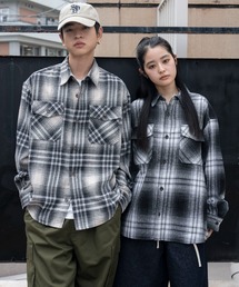 WEGO/ヘビーネルチェックシャツ(LS)