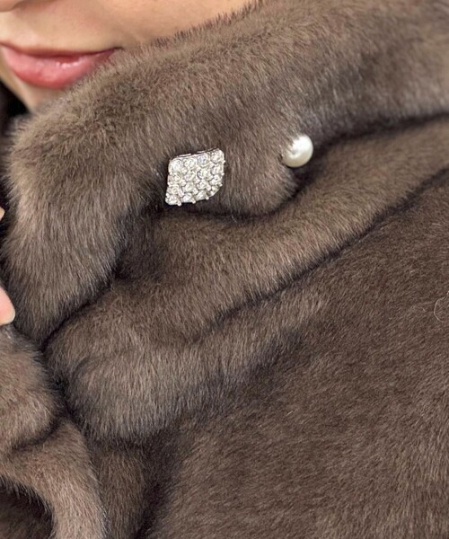 grace grace (グラスグラス)の「【grace grace/グラスグラス】スクエアビジュープッシュピン(リング・レディース・シルバー・FREE)」の2枚目の写真