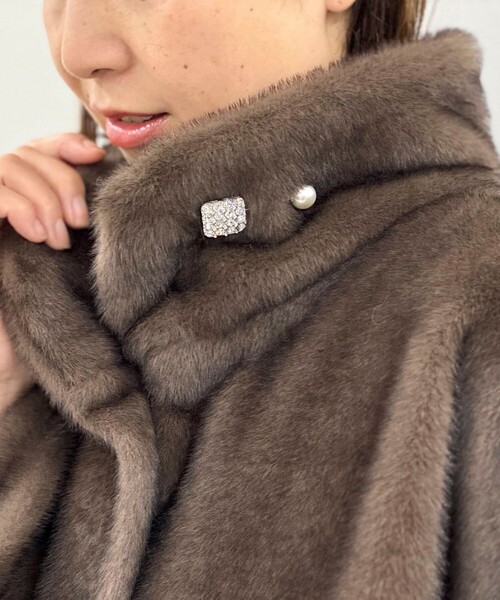 grace grace (グラスグラス)の「【grace grace/グラスグラス】スクエアビジュープッシュピン(リング・レディース・シルバー・FREE)」の3枚目の写真