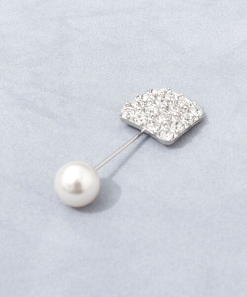 grace grace (グラスグラス)の「【grace grace/グラスグラス】スクエアビジュープッシュピン(リング・レディース・シルバー・FREE)」の4枚目の写真