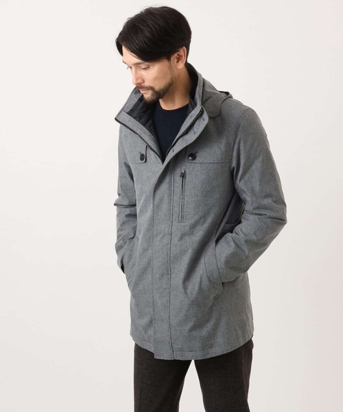 MICHEL KLEIN HOMME (ミッシェルクランオム)の「3WAYライナー付きコート(ステンカラーコート・メンズ・ブラック/グレー・MEDIUM/LARGE/X-LARGE)」の4枚目の写真