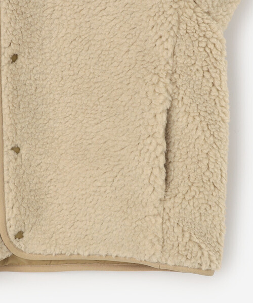 ORCIVAL（オーシバル）の「ORCIVAL | ボアフリース ノーカラーブルゾン WOMEN（ノーカラージャケット・レディース・ベージュ/オフホワイト・1）」の16枚目の写真