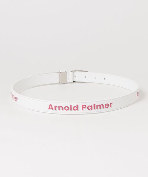 Arnold Palmer(アーノルドパーマー)の「Arnold Palmer ロゴプリントベルト(ベルト・レディース・ホワイト/ブラック/シルバー・FREE)」の4枚目の写真