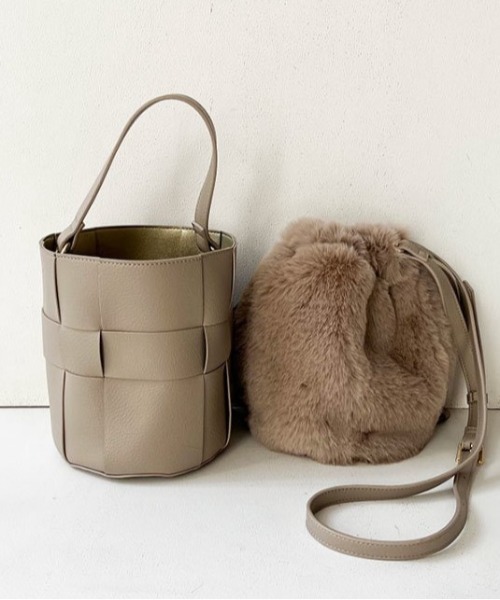 CACHELLIE（カシェリエ）の「PU MESH 4WAY BAG（ショルダーバッグ・レディース・グレー/ベージュ・FREE）」の2枚目の写真