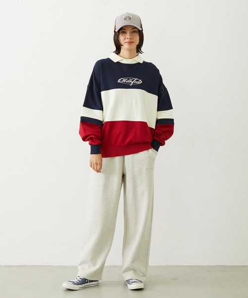 MILKFED.（ミルクフェド）の「PANELED COLOR BLOCK TOP（スウェット・レディース・ブラック/ネイビー/グリーン・ONE SIZE）」の14枚目の写真