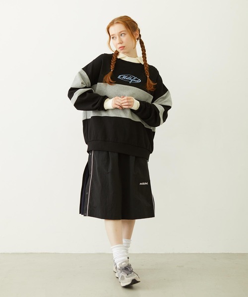 MILKFED.（ミルクフェド）の「PANELED COLOR BLOCK TOP（スウェット・レディース・ブラック/ネイビー/グリーン・ONE SIZE）」の19枚目の写真