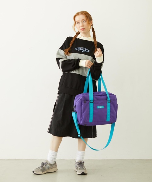 MILKFED.（ミルクフェド）の「PANELED COLOR BLOCK TOP（スウェット・レディース・ブラック/ネイビー/グリーン・ONE SIZE）」の21枚目の写真