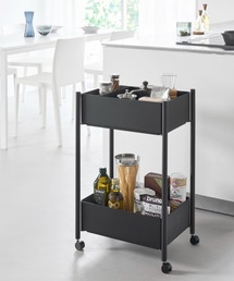 tower（タワー）の「tower（タワー）小物トレー付き収納ワゴン 2段（収納グッズ）」