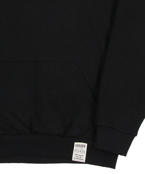 GRAVER（グレーバー）の「[UNISEX]フラワーベア刺繍スマイルフードティー_ブラック（パーカー・レディース・ブラック・SMALL/MEDIUM/LARGE）」の5枚目の写真