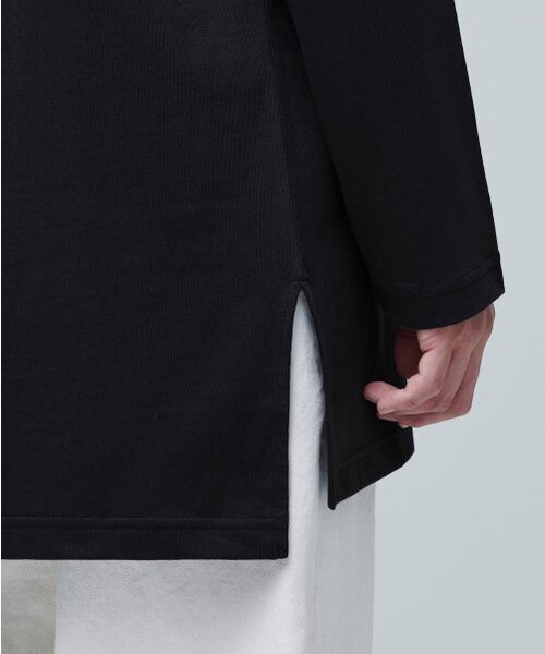 MUSINSA STANDARD（ムシンサスタンダード）の「レイヤードクルーネック長袖Tシャツ_ロング丈 [ブラック]（Tシャツ/カットソー・メンズ・その他・SMALL/MEDIUM/LARGE/X-SMALL）」の8枚目の写真