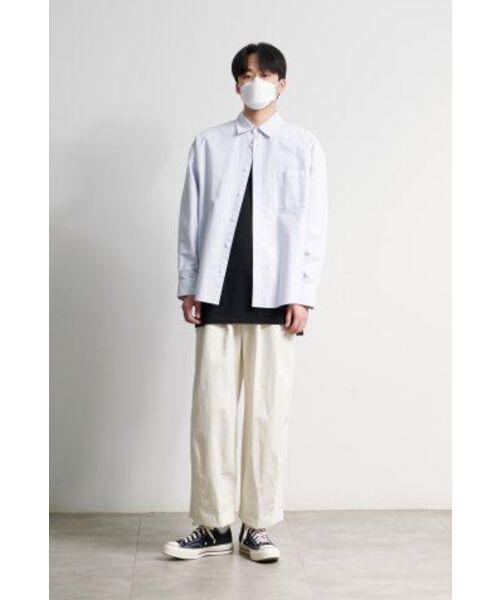 MUSINSA STANDARD（ムシンサスタンダード）の「レイヤードクルーネック長袖Tシャツ_ロング丈 [ブラック]（Tシャツ/カットソー・メンズ・その他・SMALL/MEDIUM/LARGE/X-SMALL）」の9枚目の写真