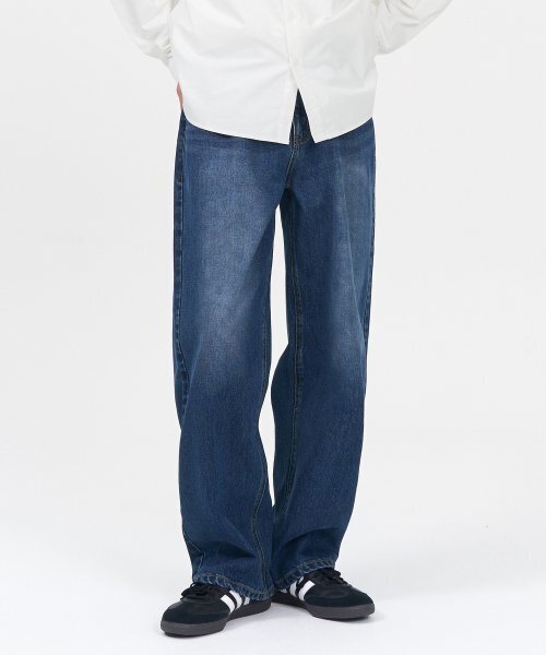 TOFFEE(トフィー)の「モアワイドデニムパンツ (MEDIUM INDIGO)(デニムパンツ・メンズ・その他・SMALL/MEDIUM/X-LARGE/LARGE)」の1枚目の写真
