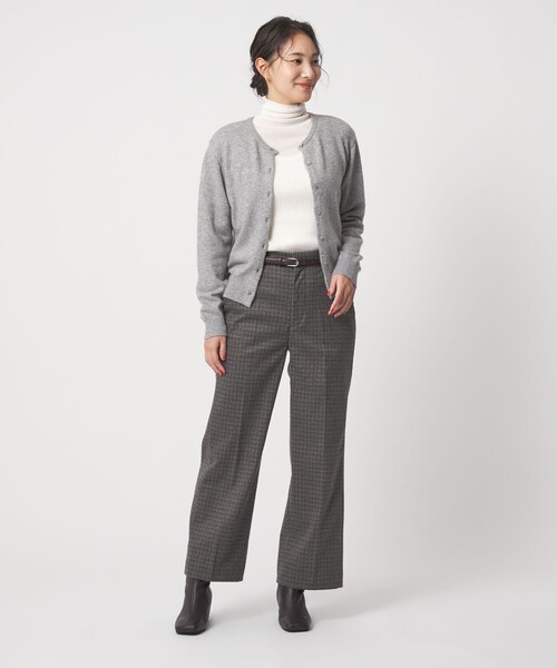A DAY IN THE LIFE UNITED ARROWS(アデイインザライフユナイテッドアローズ)の「ニットメルトン イージーワイドパンツ <A DAY IN THE LIFE>(その他パンツ・レディース・その他1/ネイビー/オフホワイト・36/40/38)」の9枚目の写真